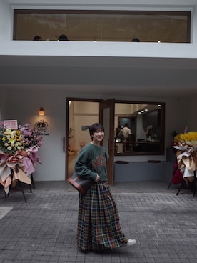 「休闲」｜「アイテム（ワンピース）」を使った、FINGERSさん（レディース・160cm）の秋コーディネート