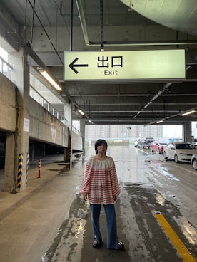 「休闲」｜「アイテム（ビーチサンダル）」を使った、FINGERSさん（レディース・160cm）の夏コーディネート