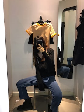 「H&M（エイチ・アンド・エム）のアイテム（アンサンブル）」を使った、陈二缺さん（レディース・164cm）の春コーディネート