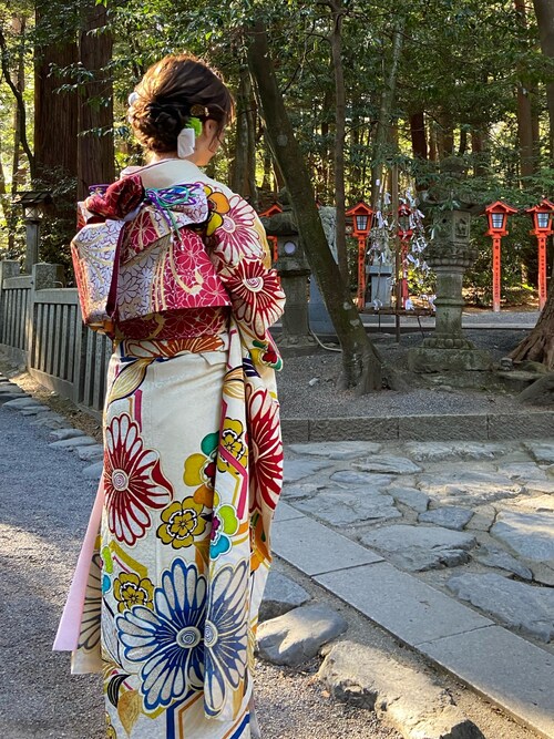 𝐡𝐢𝐧𝐚 振袖modeの水着 着物 浴衣を使ったコーディネート Wear