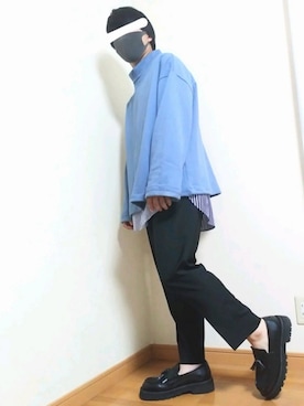 「AIVER（アイバー）のアイテム（スウェット）」を使った、taku(●´ω｀●)さん（メンズ・161cm）の秋コーディネート