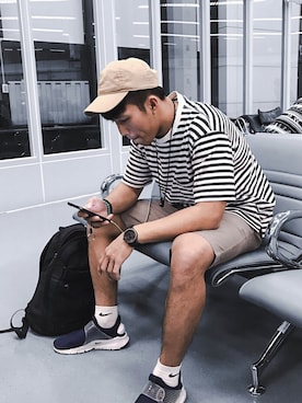「TOMMY（トミー）のアイテム（帽子）」を使った、leonard.131さん（メンズ・175cm）の春コーディネート