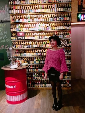 「PAZZO」｜「アイテム（アクセサリー）」を使った、Mina Huangさん（レディース・160cm）の冬コーディネート