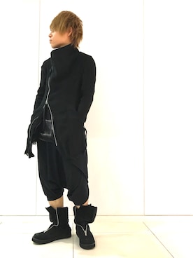 「KMRii（ケムリ）のアイテム（パーカー）」を使った、Sさん（メンズ・160cm）の冬コーディネート