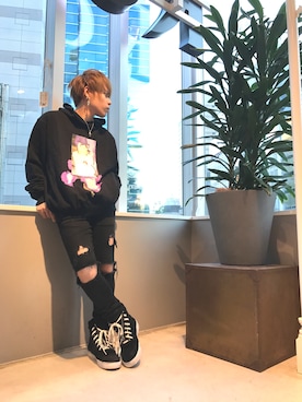 「REPRESENT（リプレゼント）のアイテム」を使った、Sさん（メンズ・160cm）の夏コーディネート