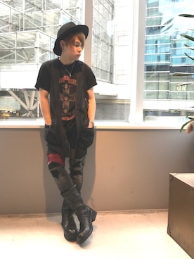 「14th Addiction（フォーティーンスアディクション）のアイテム」を使った、Sさん（メンズ・160cm）の夏コーディネート