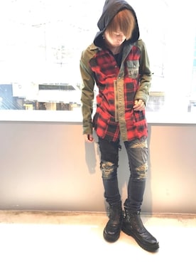 「14th Addiction（フォーティーンスアディクション）のアイテム」を使った、Sさん（メンズ・160cm）の夏コーディネート