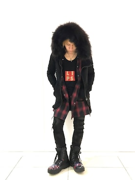 「L.G.B.（ルグランブルー）のアイテム（ブルゾン）」を使った、Sさん（メンズ・160cm）の冬コーディネート
