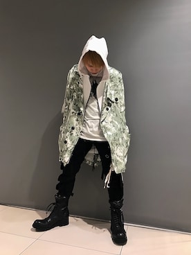 「KMRii」｜「アイテム（モッズコート）」を使った、Sさん（メンズ・160cm）の冬コーディネート