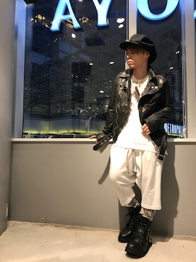 「ROYAL FLASH（ロイヤルフラッシュ）のアイテム（ブーツ）」を使った、Sさん（メンズ・160cm）の冬コーディネート
