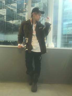 「REPRESENT（リプレゼント）のアイテム」を使った、Sさん（メンズ・160cm）の冬コーディネート