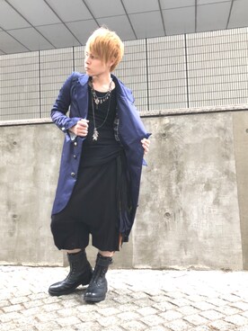 「マリン」｜「アイテム（ブーツ）」を使った、Sさん（メンズ・160cm）の春コーディネート