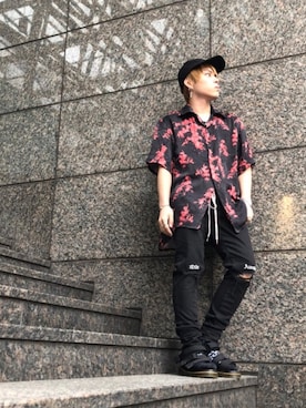 「REPRESENT（リプレゼント）のアイテム」を使った、Sさん（メンズ・160cm）の春コーディネート