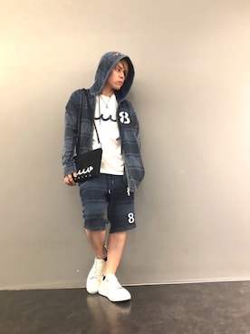 「BUSCEMI（ブシェミ）のアイテム」を使った、Sさん（メンズ・160cm）の春コーディネート