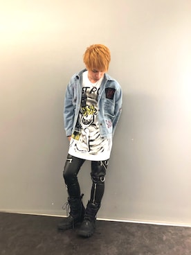 「KMRii（ケムリ）のアイテム（スニーカー）」を使った、Sさん（メンズ・160cm）の春コーディネート