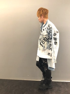 「KMRii」｜「アイテム（デニムジャケット）」を使った、Sさん（メンズ・160cm）の春コーディネート