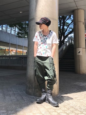 「gunda（ガンダ）のアイテム」を使った、Sさん（メンズ・160cm）の夏コーディネート