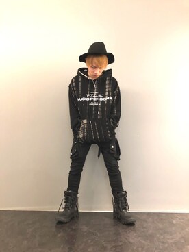「KMRii（ケムリ）のアイテム（スニーカー）」を使った、Sさん（メンズ・160cm）の夏コーディネート