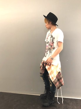 「KMRii（ケムリ）のアイテム（スニーカー）」を使った、Sさん（メンズ・160cm）の夏コーディネート