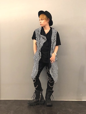 「KMRii（ケムリ）のアイテム（スニーカー）」を使った、Sさん（メンズ・160cm）の夏コーディネート