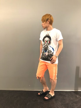 「ROYAL FLASH（ロイヤルフラッシュ）のアイテム」を使った、Sさん（メンズ・160cm）の夏コーディネート