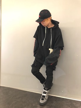 「ROYAL FLASH（ロイヤルフラッシュ）のアイテム（キャップ）」を使った、Sさん（メンズ・160cm）の秋コーディネート