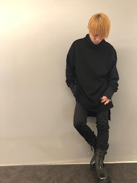 「KMRii（ケムリ）のアイテム（スウェット）」を使った、Sさん（メンズ・160cm）の秋コーディネート