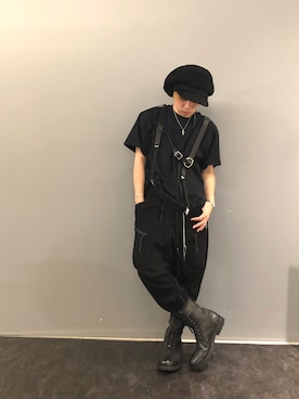 「ISAMU KATAYAMA BACKLASH（イサムカタヤマバックラッシュ）のアイテム（キャスケット）」を使った、Sさん（メンズ・160cm）の秋コーディネート