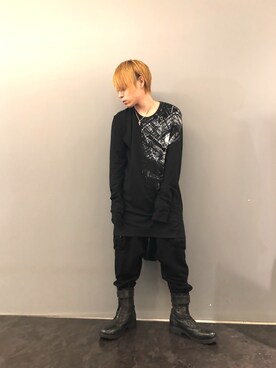 「KMRii（ケムリ）のアイテム（パンツ）」を使った、Sさん（メンズ・160cm）の秋コーディネート