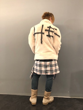 「HELIOT EMIL」｜「アイテム（ジャケット/アウター）」を使った、Sさん（メンズ・160cm）の秋コーディネート