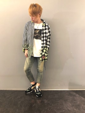 「SEIGEKI（セイゲキ）のアイテム」を使った、Sさん（メンズ・160cm）の秋コーディネート