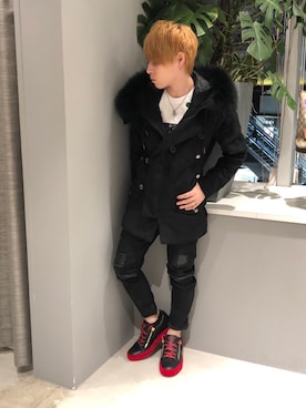 「1piu1uguale3 RELAX（ウノピュウノウグァーレトレリラックス）のアイテム（その他アウター）」を使った、Sさん（メンズ・160cm）の冬コーディネート