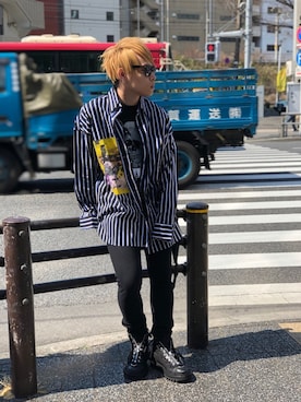 「STUD MUFFIN（スタッドマフィン）のアイテム」を使った、Sさん（メンズ・160cm）の春コーディネート