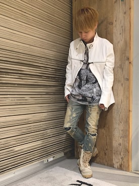 「14th Addiction（フォーティーンスアディクション）のアイテム」を使った、Sさん（メンズ・160cm）の夏コーディネート