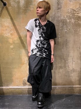 「KMRii（ケムリ）のアイテム（ブーツ）」を使った、Sさん（メンズ・160cm）の夏コーディネート