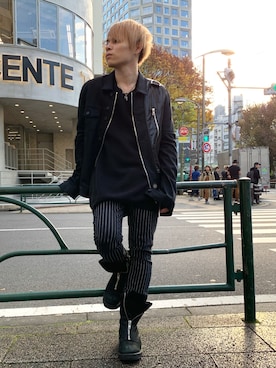 「ROYAL FLASH（ロイヤルフラッシュ）のアイテム」を使った、Sさん（メンズ・160cm）の秋コーディネート