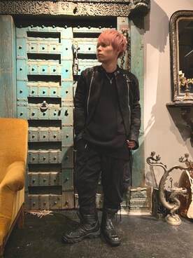 「KMRii（ケムリ）のアイテム（スニーカー）」を使った、Sさん（メンズ・160cm）の冬コーディネート