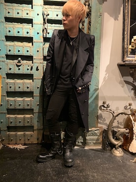 「KMRii」｜「アイテム（トレンチコート）」を使った、Sさん（メンズ・160cm）の冬コーディネート