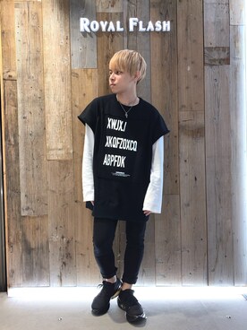 「Azuma.（アズマ）のアイテム（トップス）」を使った、Sさん（メンズ・160cm）の冬コーディネート