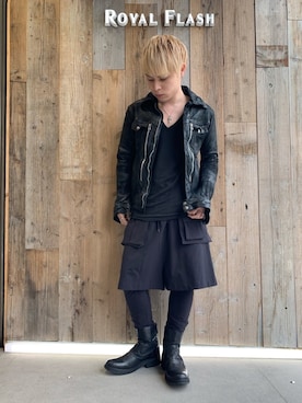 「レイヤードパンツ」｜Sさん（メンズ・160cm）の春コーディネート