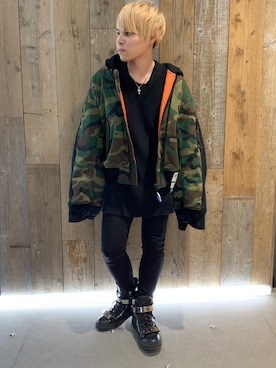 「ROYAL FLASH（ロイヤルフラッシュ）のアイテム」を使った、Sさん（メンズ・160cm）の冬コーディネート