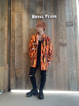 「GCDS（ジーシーディーエス）のアイテム」を使った、Sさん（メンズ・160cm）の夏コーディネート