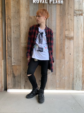 「NO COMMENT PARIS（ノーコメントパリ）のアイテム」を使った、Sさん（メンズ・160cm）の夏コーディネート