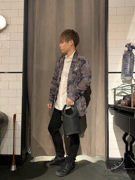 「BOB（ボブ）のアイテム（テーラードジャケット）」を使った、Sさん（メンズ・160cm）の春コーディネート