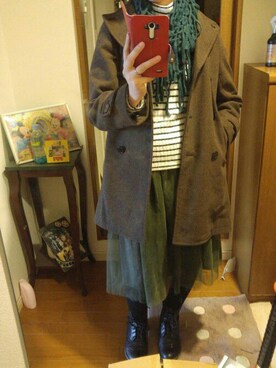 「shuca（シュカ）のアイテム（ジャケット/アウター）」を使った、じゅんぽさん（レディース・158cm）の春コーディネート