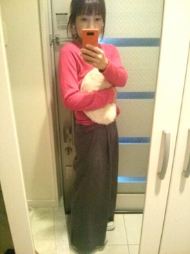 「PENSEE（パンセ）のアイテム」を使った、Atsu さん（レディース・157cm）の冬コーディネート