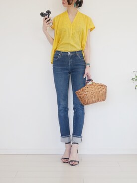 「CIMARRON（シマロン）のアイテム（パンツ）」を使った、cocococco2525さん（レディース・174cm）の春コーディネート