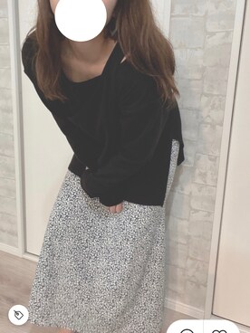 「小花柄」｜「アイテム（その他トップス）」を使った、♡さん（レディース・152cm）の春コーディネート