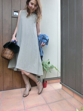 「ページュ」｜Rieさん（レディース・168cm）の秋コーディネート