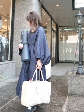 「アイテム（シャツワンピース）」を使った、Rieさん（レディース・168cm・40代）の春コーディネート